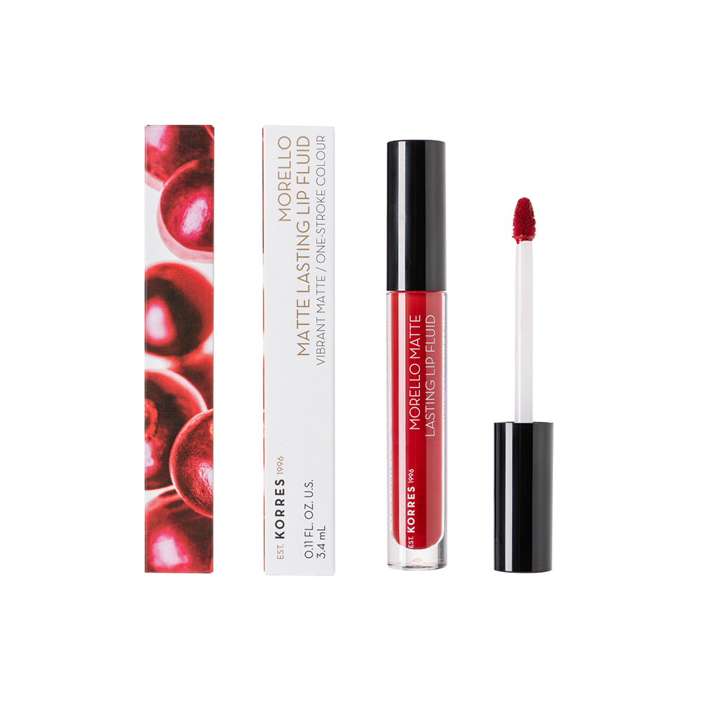 KORRES Lippenpflege Morello Matte Lasting Lip Fluid Brick Red3,40 ml