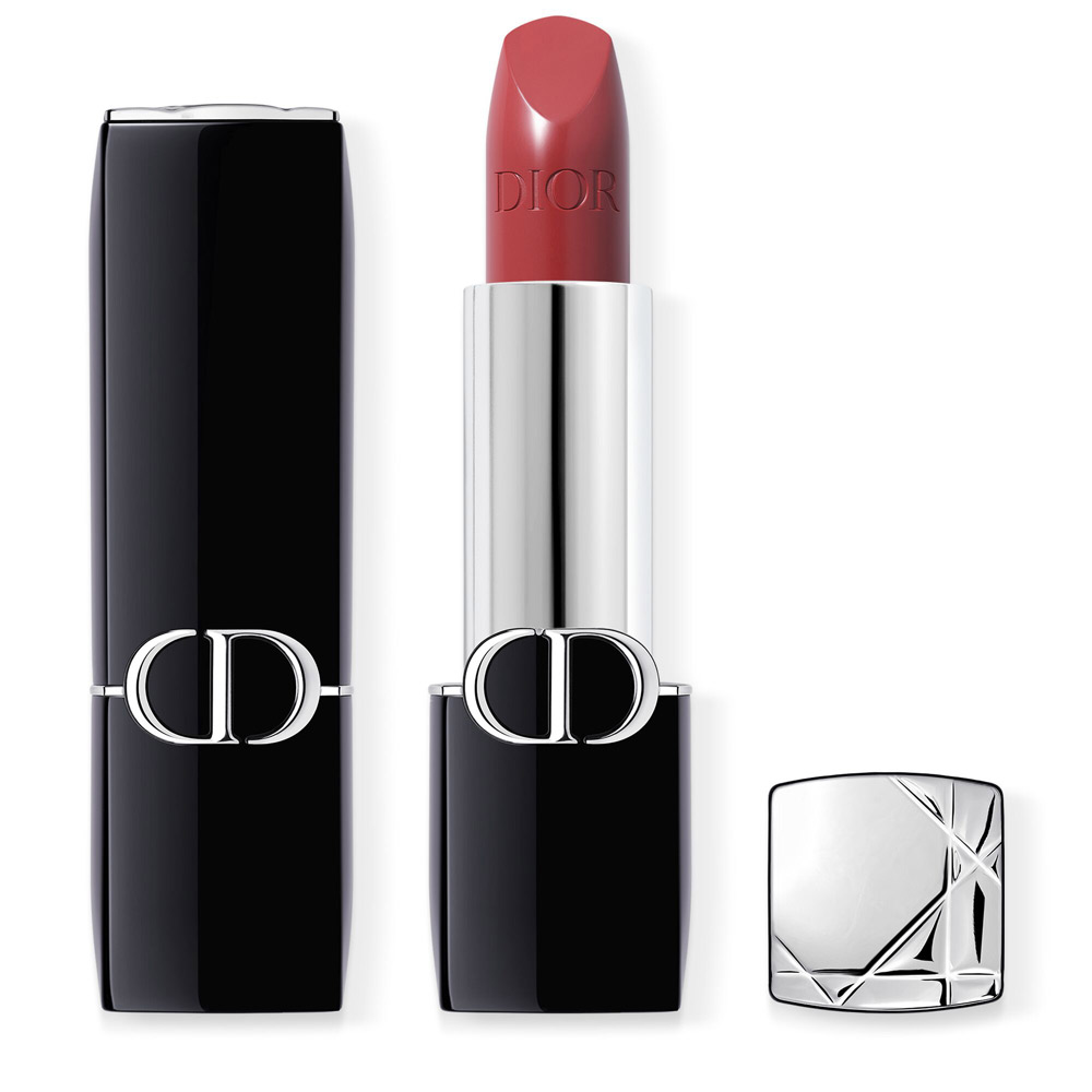 DIOR Rouge Dior Satin Lippenstift mit Couture-Farbe - Samt- und Satin-Finish - feuchtigkeitsspendende florale Lippenpflege Icone3,50 g