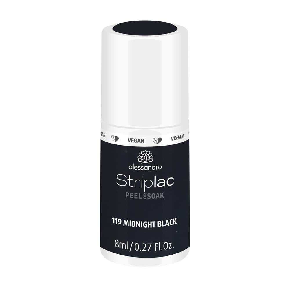 alessandro Striplac STRIPLAC PEEL OR SOAK - VEGAN Midnight Black8 ml